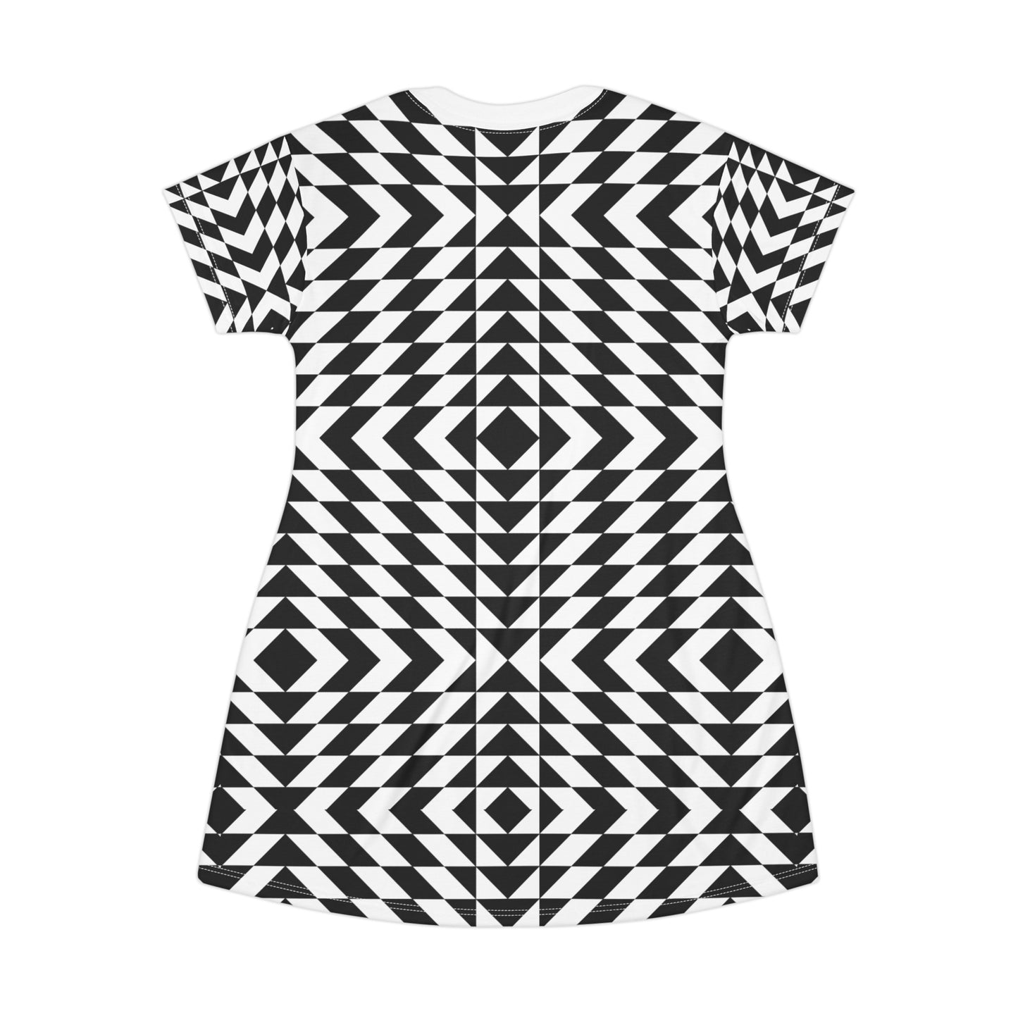 Printed Geometric T-Shirt Dress