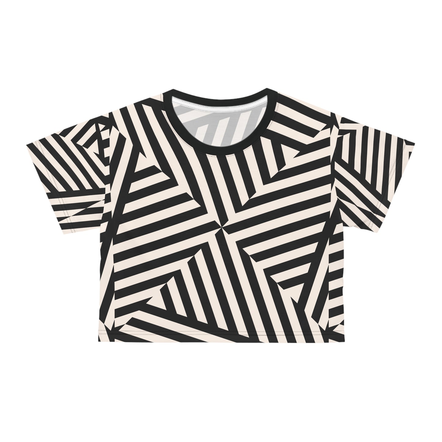 Geometric print Crop T-shirt !