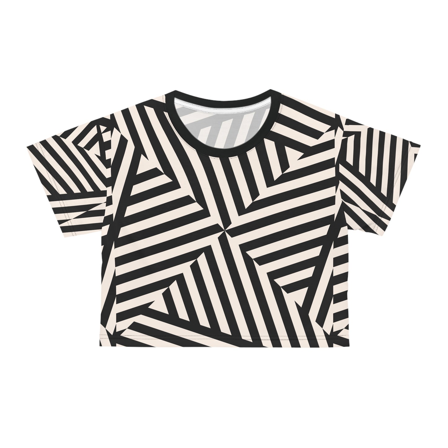 Geometric print Crop T-shirt !