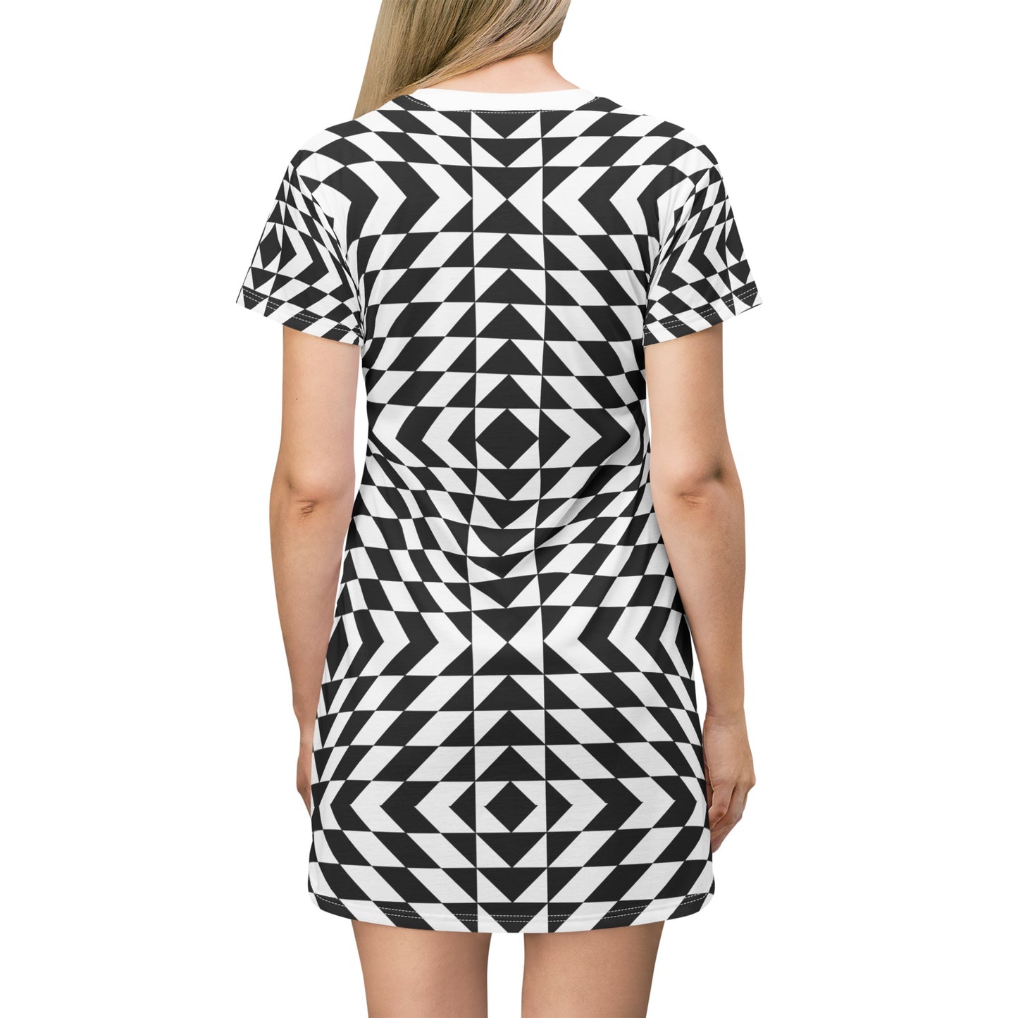 Printed Geometric T-Shirt Dress