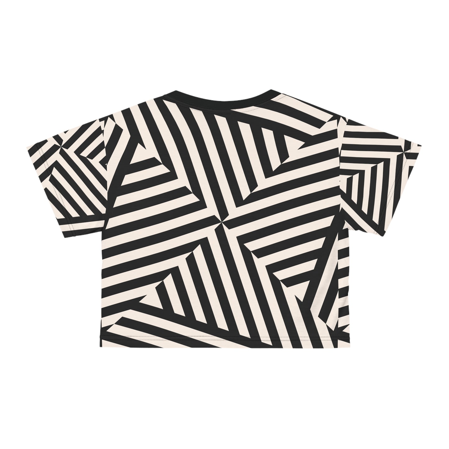 Geometric print Crop T-shirt !