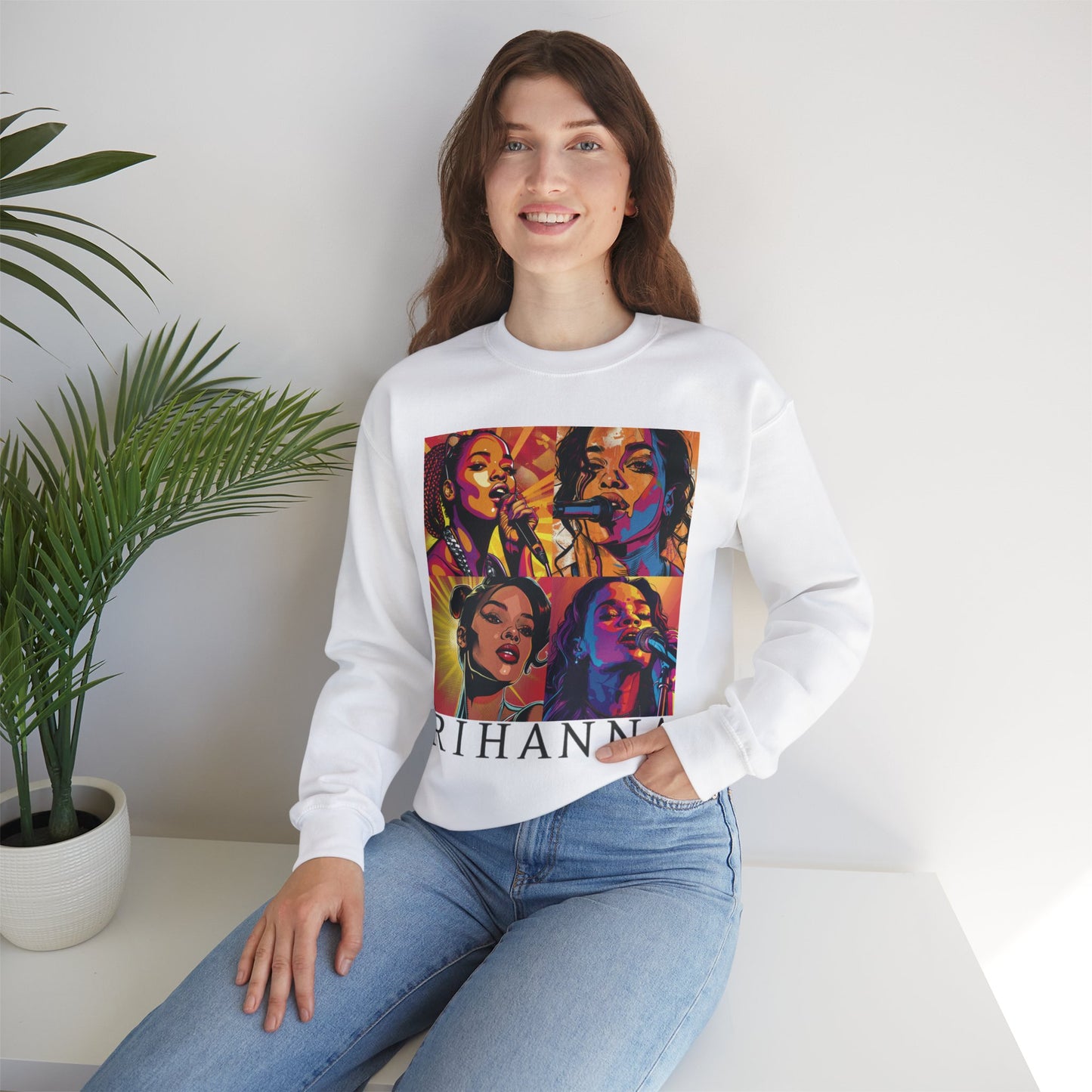 Rock with Rihanna Printed Sweatshirt !