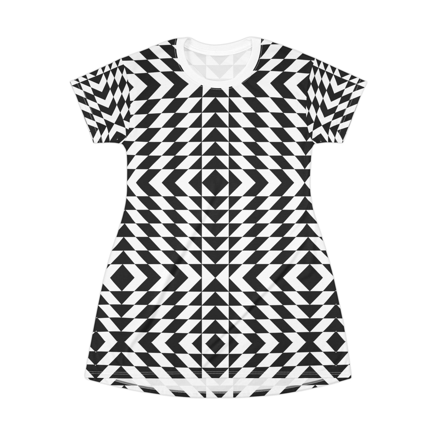 Printed Geometric T-Shirt Dress