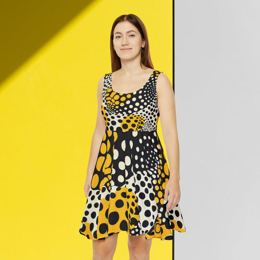 Printed Pop Art Skater Dress !